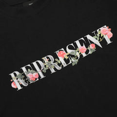 Representative floral R letter short sleeved American high street casual summer cotton loose fitting couple T-shirt trend