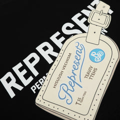 Representative note letter buckle short sleeved American niche trendy brand high street summer pure cotton loose fitting men's and women's T-shirt