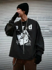 Enfants Riches Déprimés "e r d" Collage Long-Sleeve - Black