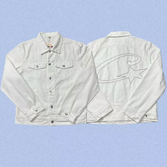 Corteiz Heavyweight Denim Jacket White