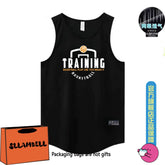 New quick drying vest for men in summer, breathable, sweat absorbing, casual ice silk sleeveless T-shirt, fitness pitching suit, letter camisole