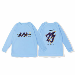 James' basketball training uniform, quick drying sports top, autumn and winter running fitness shooting suit, long sleeved loose winter