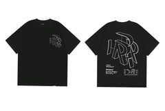 Represent Architectural 3D "R" Technical Graphic T-Shirt - Black