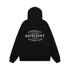REPRESENT Classic slogan letter LOGO American hooded sweatshirt high street hip-hop loose casual couple style