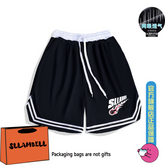 Summer basketball shorts men's breathable thin running training quick drying fitness casual loose versatile sports five quarter pants