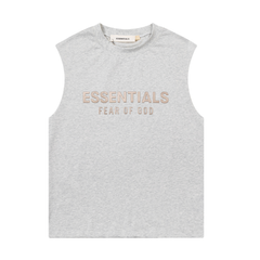 FOG Double Line ESSENTIALS Three Dimensional Letter Logo Summer Trendy High Street Loose Casual Sleeveless T-shirt Tank Top (30)
