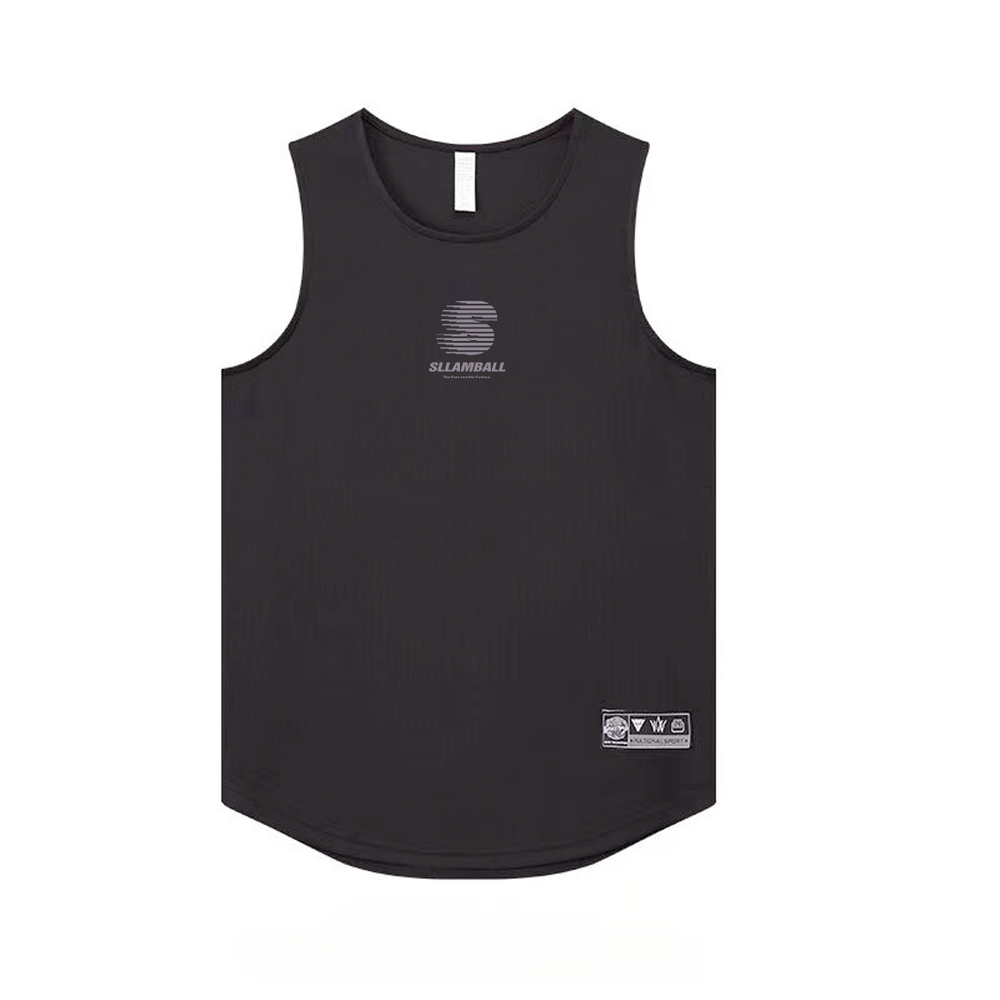 2025 Summer New Training Tank Top Loose Round Neck Sweat Absorbing Basketball Quick drying Throwing Suit Sleeveless Mesh Breathable