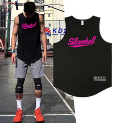 Letter print basketball quick drying mesh American training vest shooting summer loose round neck breathable and moisture absorbing sleeveless