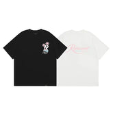 Representative Summer Vacation Coconut Tree Letter Short Sleeve American Trendy Brand High Street Summer Cotton Loose Men's T-shirt