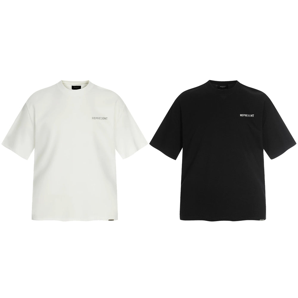 Representative three-dimensional slogan letter short sleeved American niche trendy brand high street summer pure cotton loose fitting men's and women's T-shirt