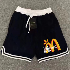 Summer basketball shorts men's breathable thin running training quick drying fitness casual loose versatile sports five quarter pants