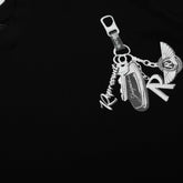 Representative car keychain letter short sleeved American niche trendy brand high street summer pure cotton loose fitting men's and women's T-shirt