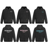 REPRESENT Slogan Letter American Washed Outdated Hoodie Trendy Brand Hip Hop Loose Casual Couple Style
