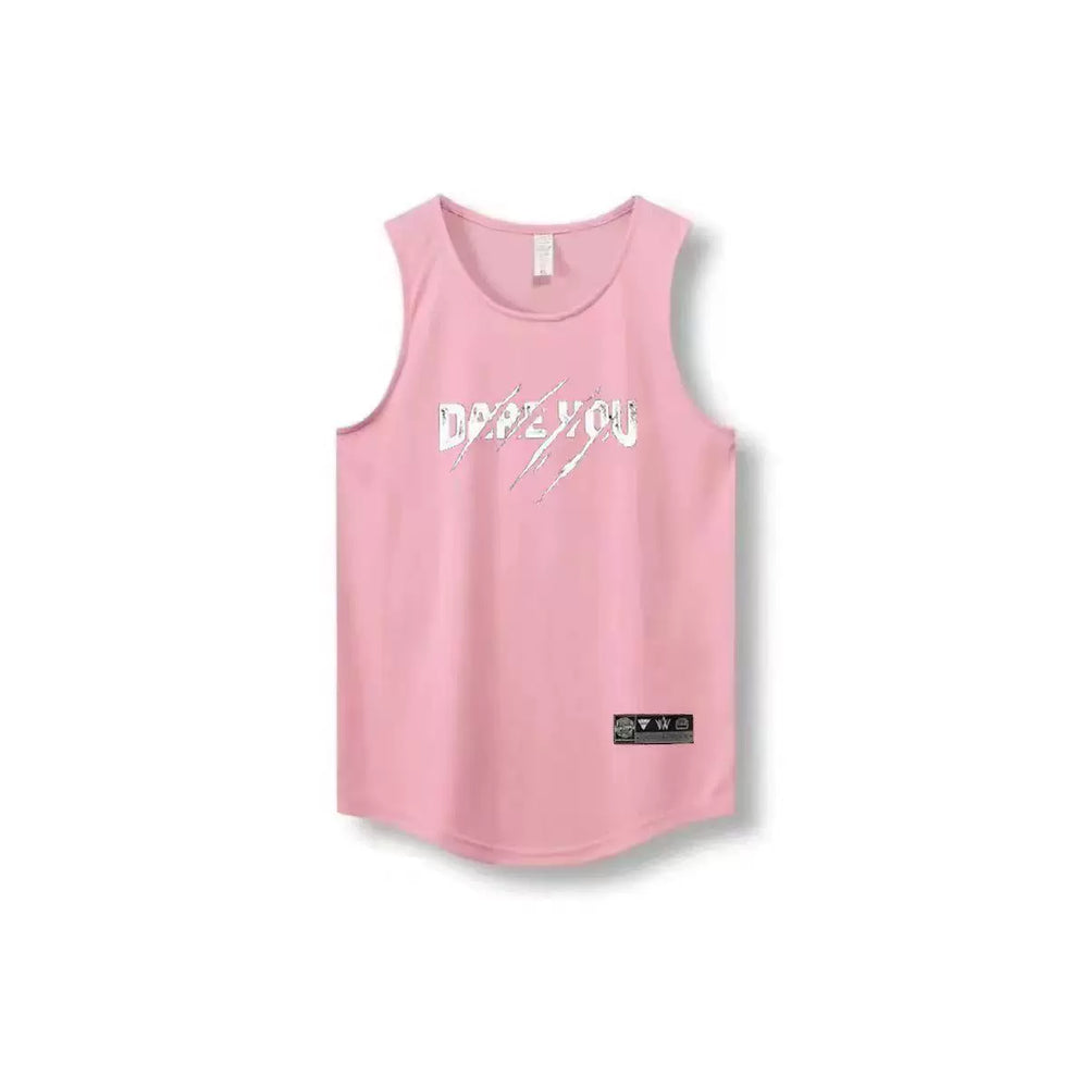 Letter print basketball quick drying mesh American training vest shooting summer loose round neck breathable and moisture absorbing sleeveless