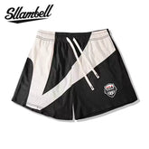 SLLAMBELL Shorts USA Basketball Pants Summer Loose American Trendy Brand Training Quick Drying Quarters Men's Sports Pants