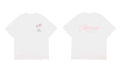 Represent Palm Tree & Cursive Script Graphic T-Shirt - White/Pink