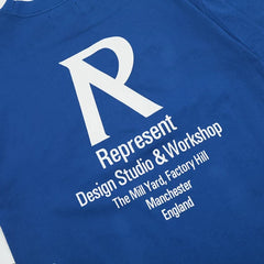 Representative slogan R letter MAN short sleeved American high street casual summer pure cotton loose trendy brand couple T-shirt