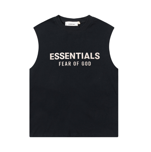 FOG Double Line ESSENTIALS Three Dimensional Letter Logo Summer Trendy High Street Loose Casual Sleeveless T-shirt Tank Top (26)