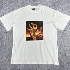 Corteiz Fiery Hand Graphic Tee – White