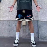 American alphabet high street casual five point sports training basketball summer loose trendy brand quick drying five point shorts