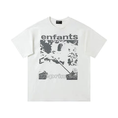 Enfants Riches Déprimés Armed Figure & Vintage Print T-Shirt - Cream