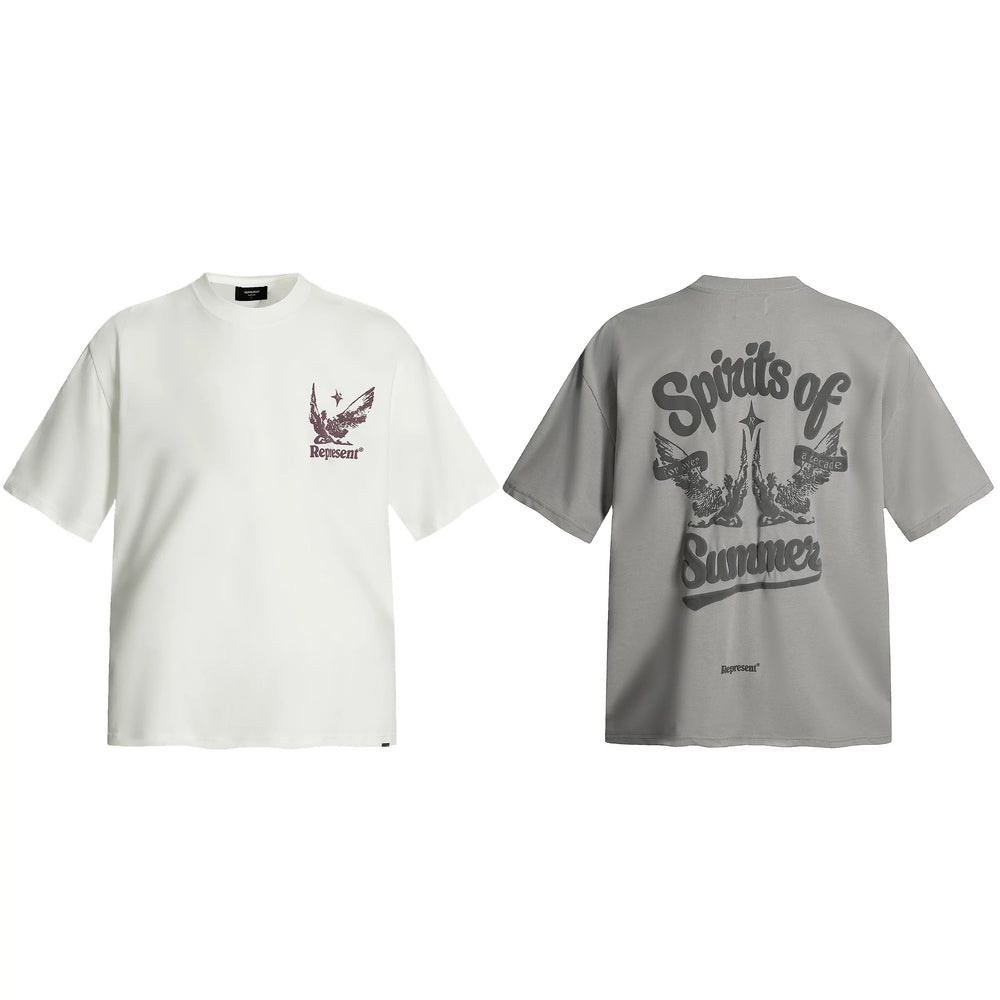 Representative foam angel letter short sleeved American niche fashion brand high street summer pure cotton loose fitting men's and women's T-shirt