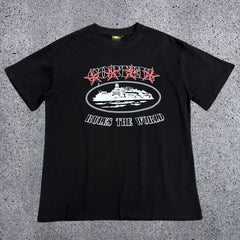 Corteiz Cruise Ship Rules The World T-Shirt – Black