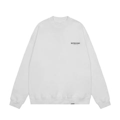 Representative small label basic letter round neck hoodie loose casual American fashion brand men's and women's pullover jacket trendy