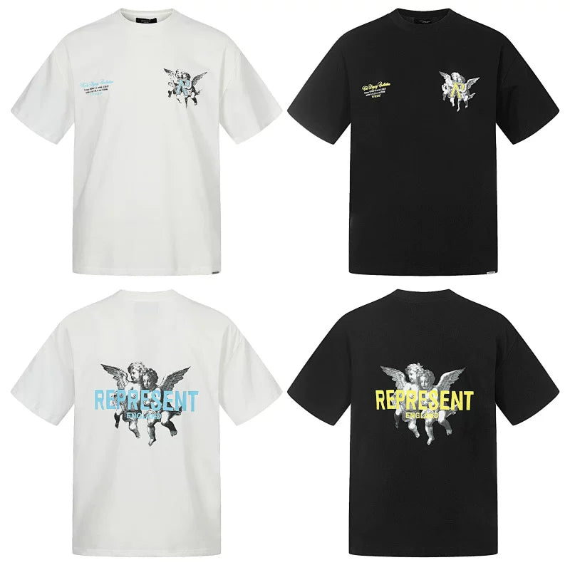 REPRESENT Pegasus American Trendy Brand High Street Heavy Trendy Loose Cotton Couple Short sleeved T-shirt Men's Summer