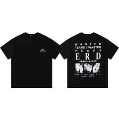 Enfants Riches Déprimés Small Chest Logo & Back "Wasted Tears" T-Shirt - Black