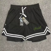 New American style trendy high street basketball letter printed men's summer vacation two shorts loose training sports pants