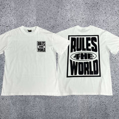 Corteiz RTW Box Logo T-Shirt – White/Black