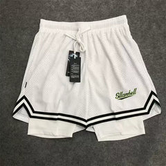 New American style trendy high street basketball letter printed men's summer vacation two shorts loose training sports pants