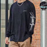 SLLAMBELL basketball quick drying long sleeved mesh sports t-shirt men's American English hip-hop street shooting suit patchwork