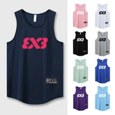3X3 vest quick drying mesh breathable training suit FIBA basketball sports vest three on three basketball suit