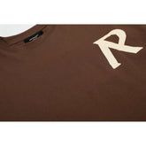 Representative letter R slogan short sleeved American niche fashion brand high street summer pure cotton loose fitting men's and women's T-shirt trend