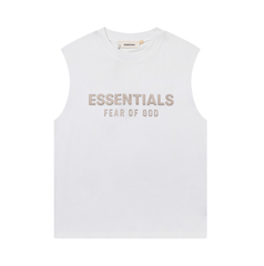 FOG Double Line ESSENTIALS Three Dimensional Letter Logo Summer Trendy High Street Loose Casual Sleeveless T-shirt Tank Top (25)