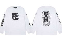 Enfants Riches Déprimés "ERD" Padlock Graphic Long-Sleeve - White