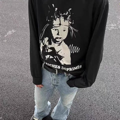 Enfants Riches Déprimés Crown Child Portrait Long-Sleeve - Black