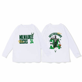 Bucks Alphabet Brother Basketball Training Clothes Quick drying Sports Top Autumn/Winter Running Fitness Shooting Clothes Long sleeved Loose Winter