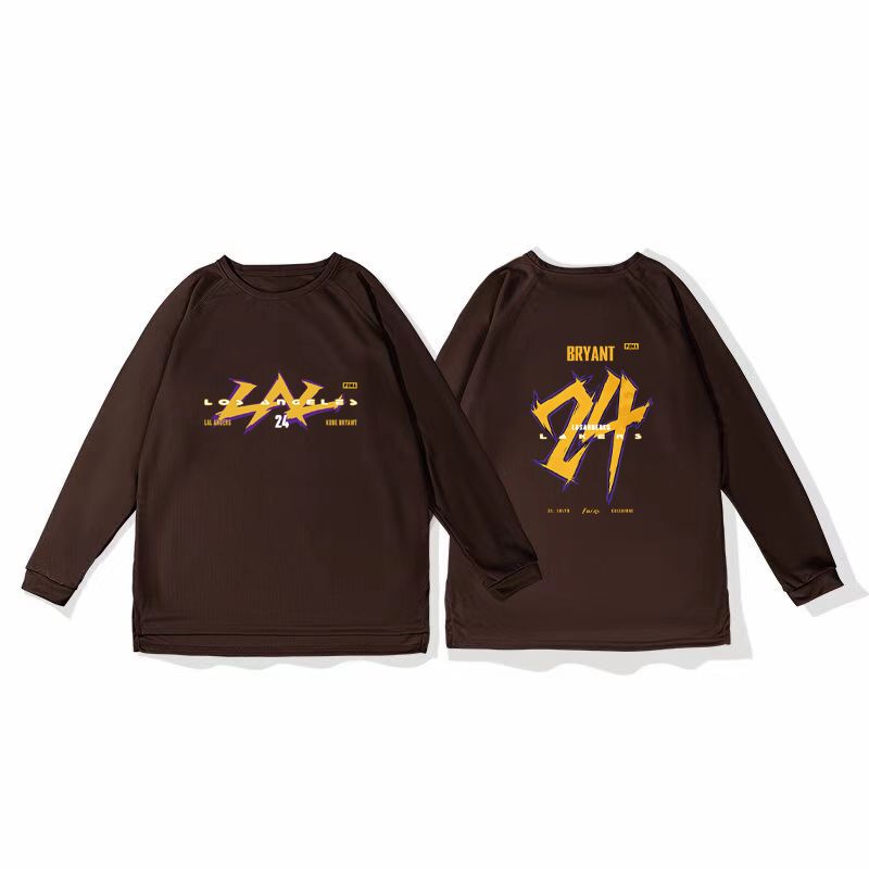 24 Kobe basketball training uniform, quick drying sports top, autumn and winter running fitness shooting suit, long sleeved loose winter