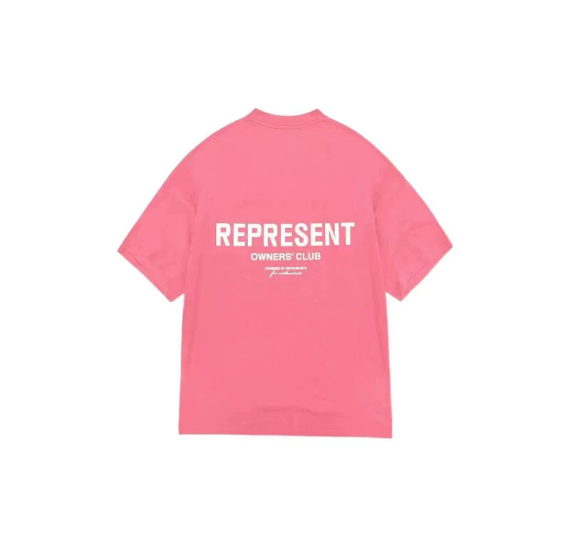 ReportENT letter short sleeved niche trendy brand Wang Jiaer's high street American loose summer couple T-shirt for men