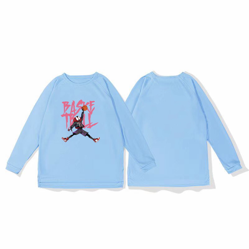 Spider Man Slam Dunk Mesh Quick Drying Sport Shoulder Long Sleeve T-shirt Training American Shooting Suit Running Breathable Autumn/Winter
