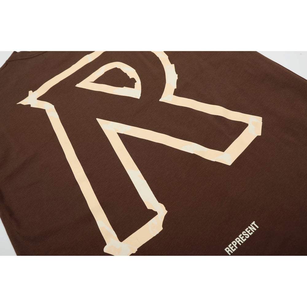 Representative letter R slogan short sleeved American niche fashion brand high street summer pure cotton loose fitting men's and women's T-shirt trend