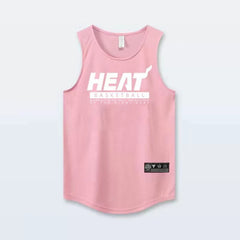American sports vest men's summer quick drying mesh breathable round neck top training clothes fitness basketball clothes heat team uniform