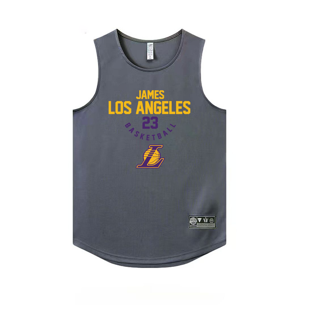 James No. 23 American basketball vest training sleeveless basketball shooting suit sports top loose narrow shoulder jersey