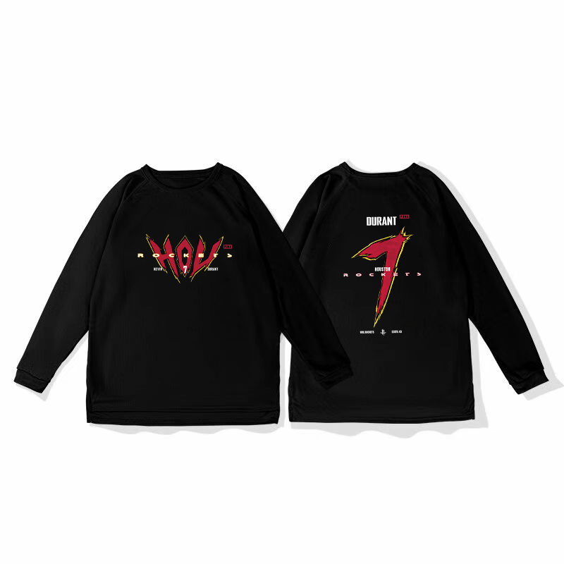 No.7 Durant basketball training suit, quick drying sports top, autumn and winter running fitness shooting suit, long sleeved loose winter