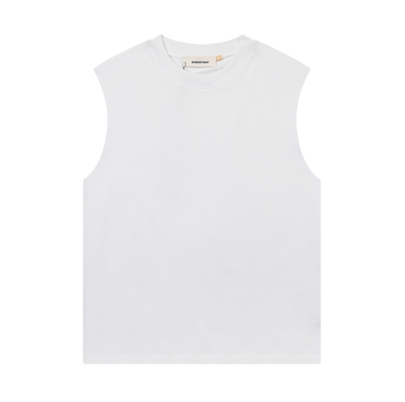 FOG Double Line ESSENTIALS Three Dimensional Letter Logo Summer Trendy High Street Loose Casual Sleeveless T-shirt Tank Top (1)