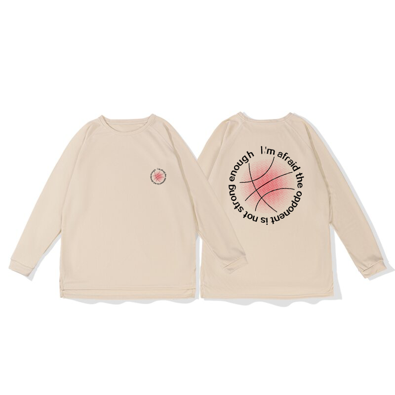 New Spring and Autumn [Sunset Basketball] Mesh Quick drying Sports Shoulder Long sleeved T-shirt for Men's Training American Shooting Suit