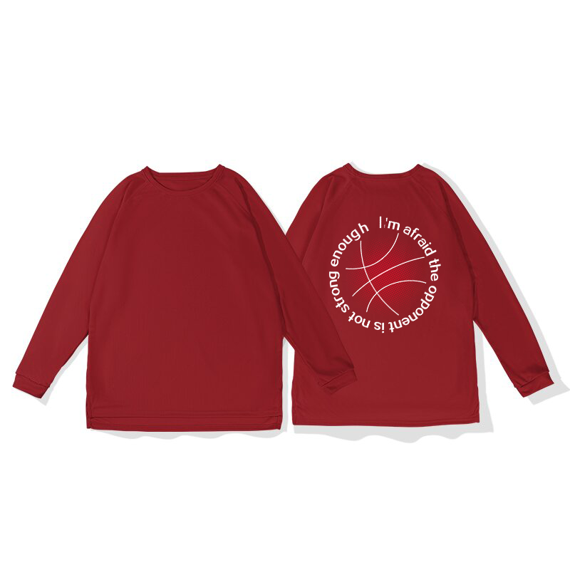 New Spring and Autumn [Sunset Basketball] Mesh Quick drying Sports Shoulder Long sleeved T-shirt for Men's Training American Shooting Suit